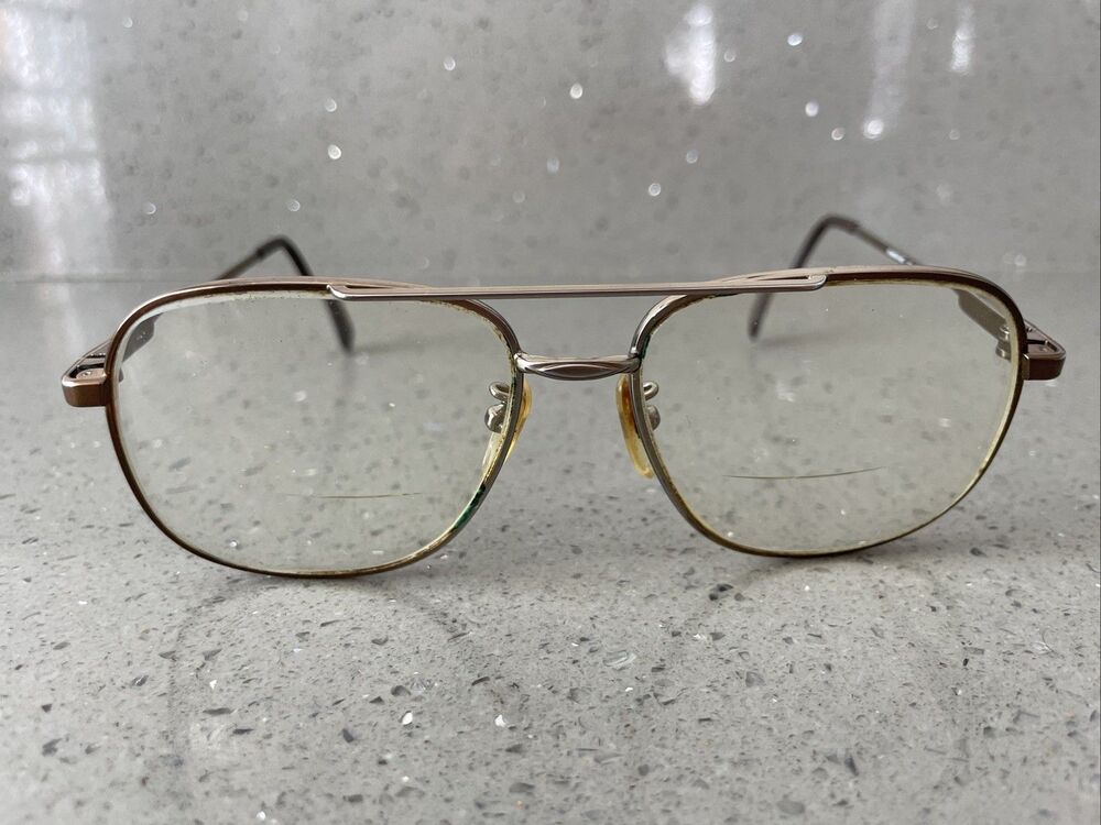 Vintage Rembrand Bronze 145 Eyeglasses Frames ONLY Japan Aviator Oversized